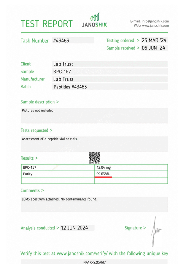 BPC-157 10 mg β Research Peptide (Gastric Protein Fragment)