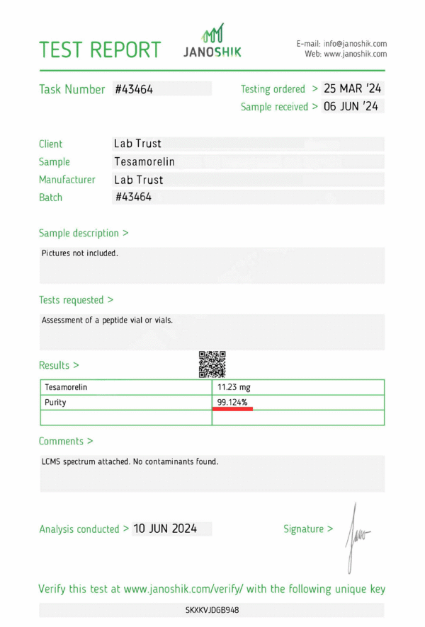 Tesamorelin 10mg - Premium Research Grade